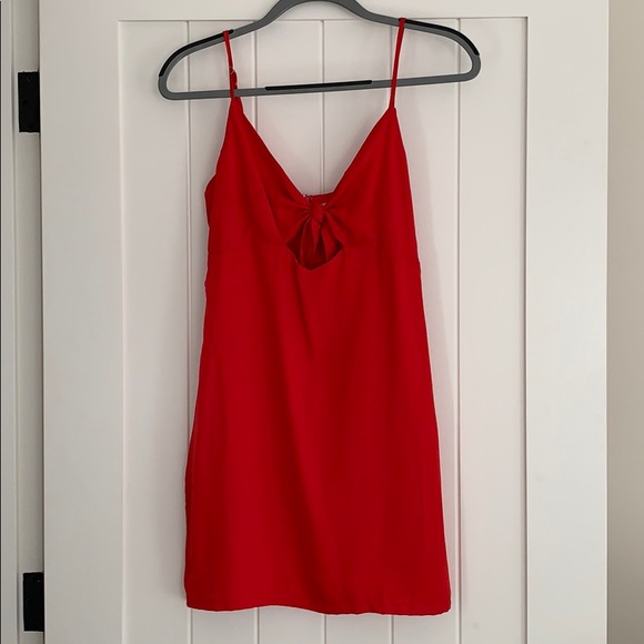 Urban Outfitters Dresses & Skirts - Urban Outfitters Tie Front Red Slip Dress Urban Outfitters Dresses & Skirts - Urban Outfitters Tie Front Red Slip Dress